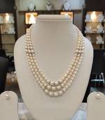 White pearl necklaces