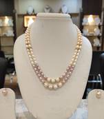 Multicolor pearl necklaces