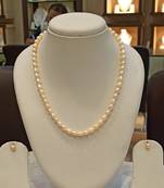 Pink pearl necklaces
