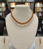 Multicolor pearl necklaces
