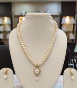 White pearl necklaces