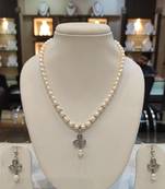 White pearl necklaces
