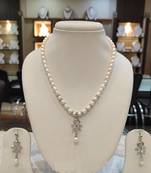 White pearl necklaces