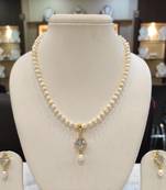 White pearl necklaces