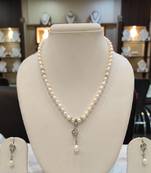 White pearl necklaces