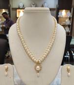 White pearl necklaces