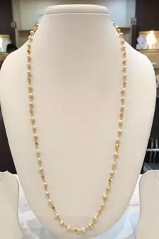 White pearl necklaces