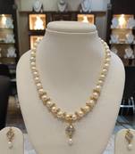 White pearl necklaces