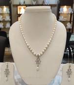 White pearl necklaces