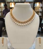 White pearl necklaces