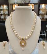 White pearl necklaces