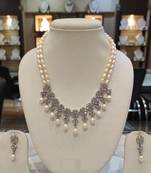 White pearl necklaces
