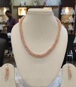 Pink pearl necklaces