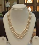 White pearl necklaces