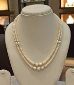 White pearl necklaces