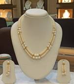 White pearl necklaces