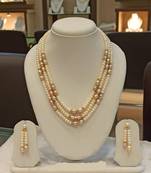 Multicolor pearl necklaces