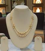 White pearl necklaces