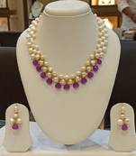 Multicolor pearl necklaces