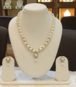 White pearl necklaces