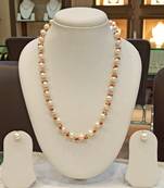 White pearl necklaces