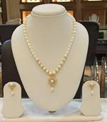 White pearl necklaces