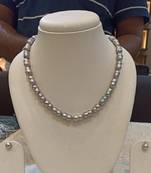Grey pearl necklaces