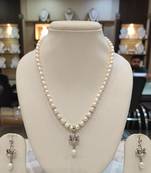 White pearl necklaces