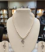 White pearl necklaces