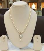 White pearl necklaces