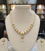 White pearl necklaces