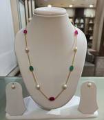 Multicolor pearl necklaces