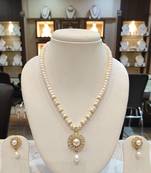 White pearl necklaces