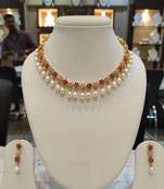 Multicolor pearl necklaces