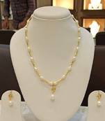 White pearl necklaces