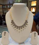 White pearl necklaces