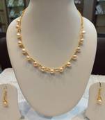 Pink pearl necklaces