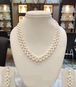 White pearl necklaces