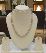 Grey pearl necklaces