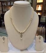 White pearl necklaces