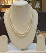 White pearl necklaces