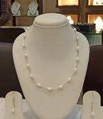 White pearl necklaces