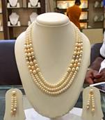 Multicolor pearl necklaces
