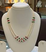 Multicolor pearl necklaces