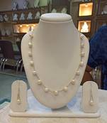 White pearl necklaces
