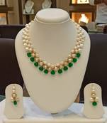 Multicolor pearl necklaces