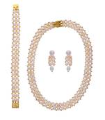 White pearl necklaces