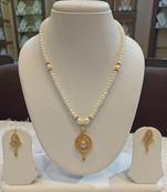 White pearl necklaces