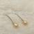 Pink pearl earrings
