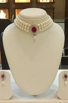 White pearl chokers